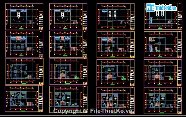 Phương án biệt thự tân cổ điển 4 tầng KT 14.8x10m,Biệt thự tân cổ điển 4 tầng,phương án thiết kế biệt thự tân cổ điển 4 tầng